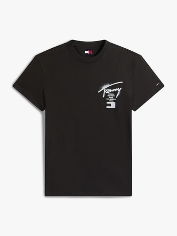 Tommy Jeans tshirt nera uomo maxi logo