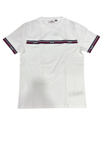 Gcds tshirt bianca uomo logo lettering