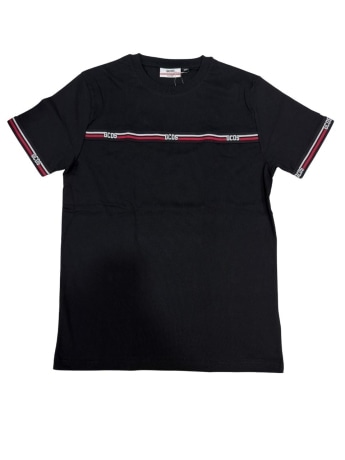 Gcds tshirt nera uomo logo lettering