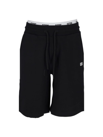 Gcds shorts nero uomo mini logo