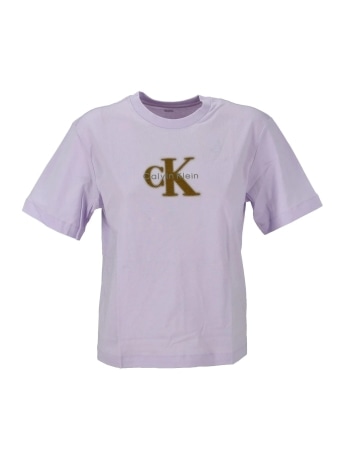 Calvin Klein tshirt lilla donna maxi logo