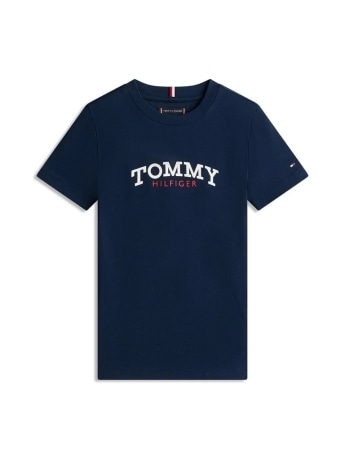 Tommy Hilfiger tshirt blu navy bambino maxi logo