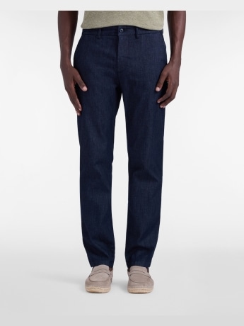 Harmont&blaine pantalone in denim scuro uomo mini logo