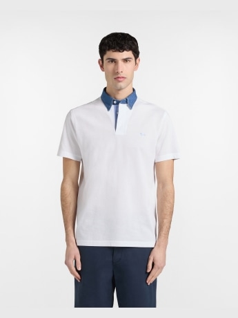 Harmont&blaine polo bianca uomo mini logo