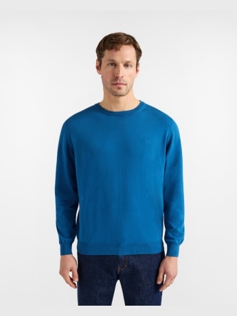 Harmont&blaine maglia petrolio uomo calibrata mini logo