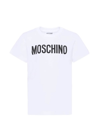 Moschino tshirt bianca bambino maxi logo