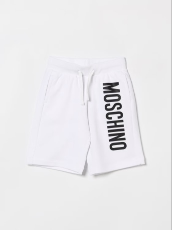 Moschino shorts bianco bambino maxi logo