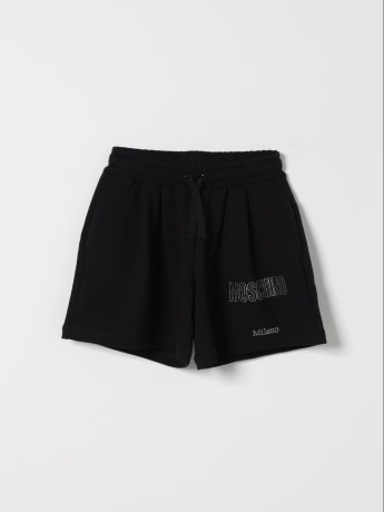 Moschino shorts nero bambina logo sul lato