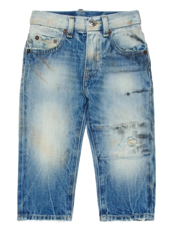 Dsquared2 pantalone in denim bambino patch logo