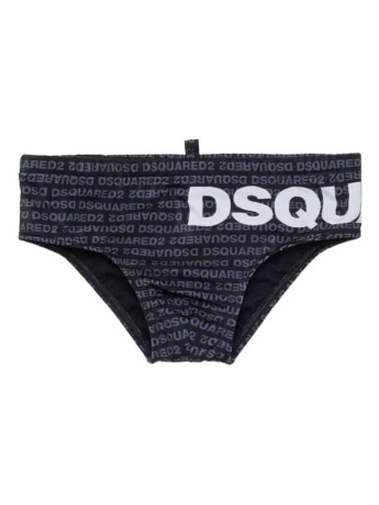 Dsquared2 costume nero bambino all over