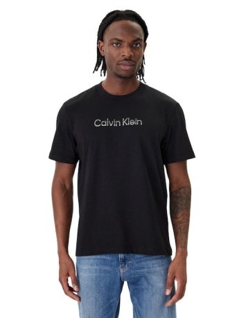 Calvin Klein tshirt nera uomo logo sul davanti