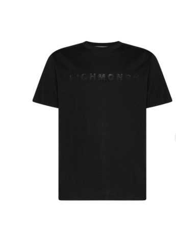Richmond tshirt nera uomo logo in rilievo