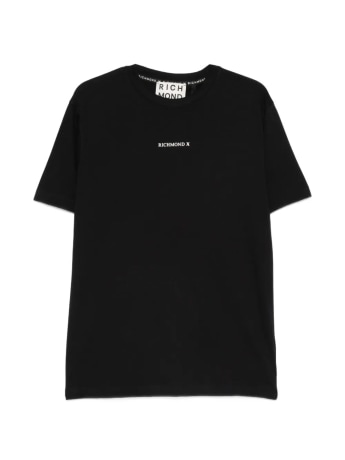 Richmond tshirt nera uomo maxi logo