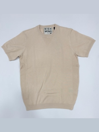 Richmond tshirt in maglia beige uomo logo sul retro