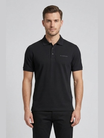 Richmond polo nera uomo mini logo