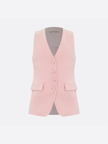 Kocca gilet rosa bambina mini logo