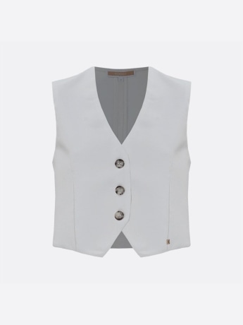 Kocca gilet crema bambina mini logo