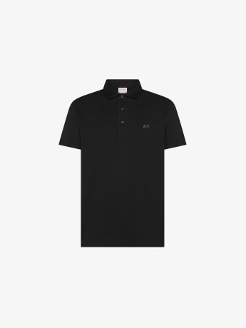 Sun68 polo nera uomo mini logo