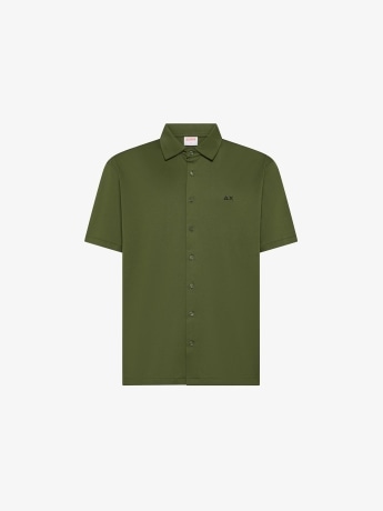 Sun68 polo camicia verde uomo mini logo