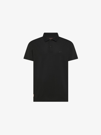 Sun68 polo nera uomo logo sul fondo