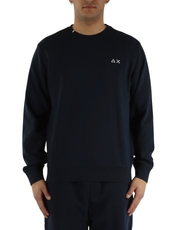 Sun68 felpa blu navy uomo mini logo