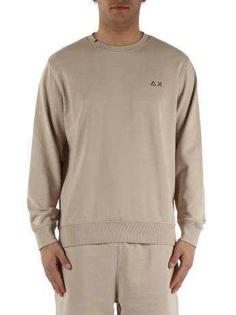 Sun68 felpa beige uomo logo sul petto