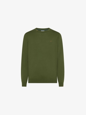 Sun68 maglia verde militare uomo mini logo