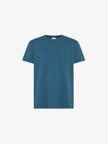 Sun68 tshirt avio scuro uomo mini logo sul petto