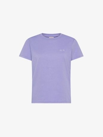 Sun68 tshirt lilla donna logo con strass sul petto