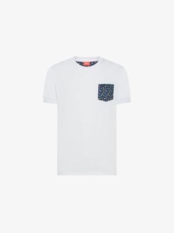 Sun68 tshirt bianca uomo dettaglio multicolor
