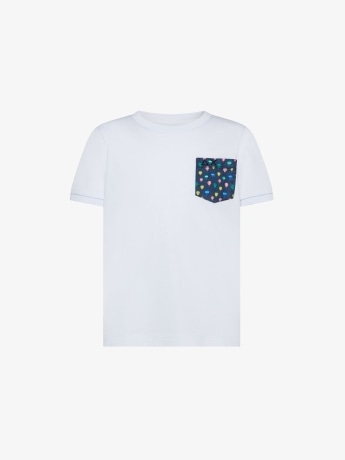 Sun68 tshirt bianca mini logo sul etto