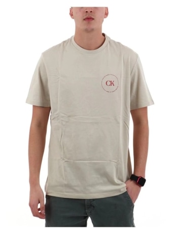 Calvin Klein tshirt beige uomo maxi logo