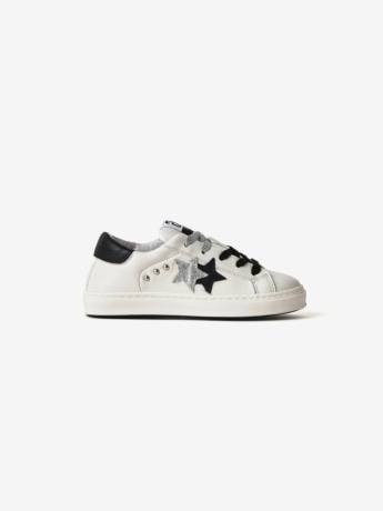 2stars scarpe bianche bambina con dettagli glitter