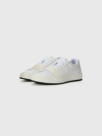 Gcds scarpe bianche bambino maxi logo sul davanti