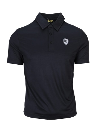 Blauer polo nera uomo mini logo