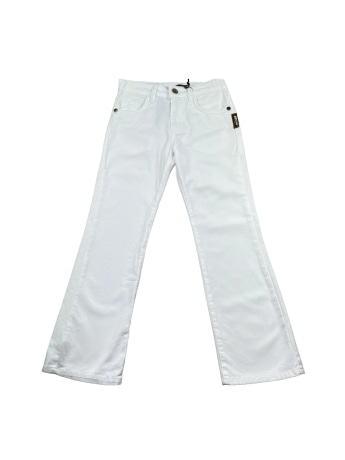 Just Cavalli pantalone in denim bianco bambina logo sul retro