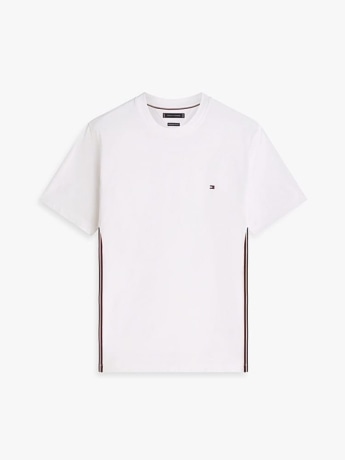 Tommy Hilfiger tshirt bianca uomo mini logo