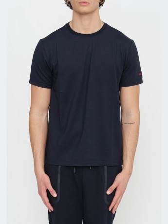 Peuterey tshirt blu navy uomo logo sul braccio