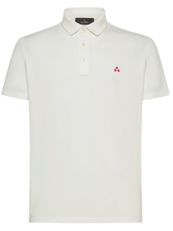 Peuterey polo bianca uomo logo sul petto