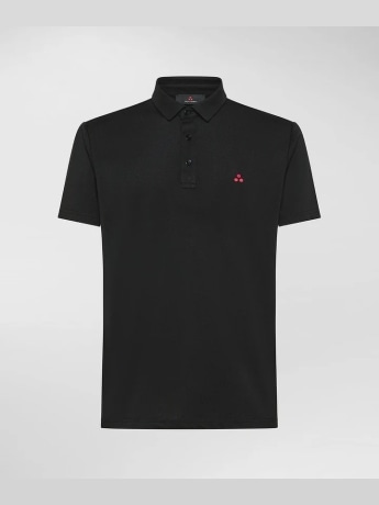 Peuterey polo nera uomo logo sul petto
