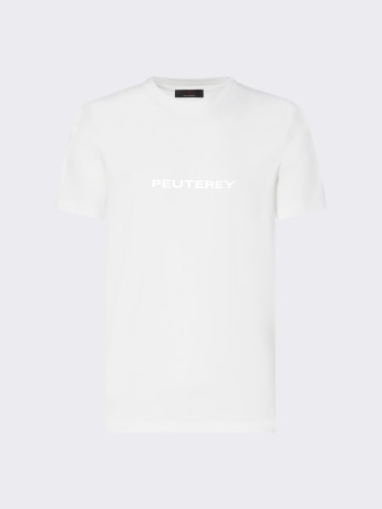 Peuterey tshirt bianca uomo maxi logo