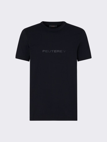 Peuterey tshirt nera uomo maxi logo