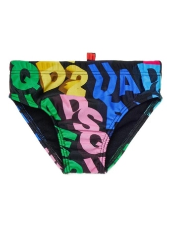 Dsquared2 costume neonato logo all over multicolor