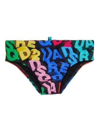 Dsquared2 costume slip multicolor bambino all over