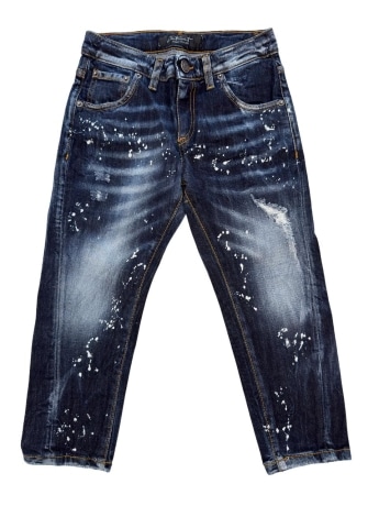 Patriot pantalone in denim bambino patch con logo