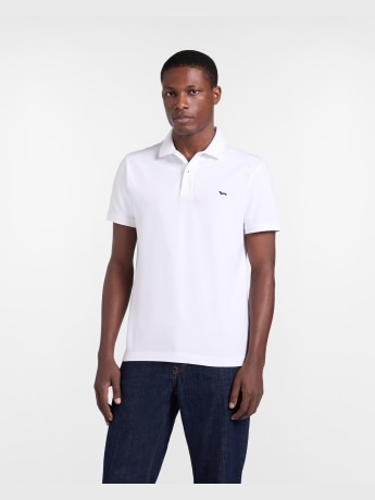 Harmont&blaine polo bianca uomo mini logo