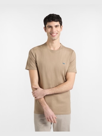 Harmont&blaine tshirt beige uomo mini logo