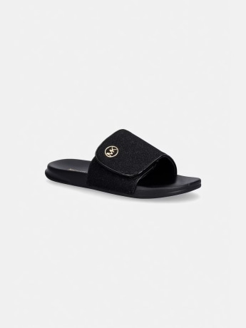 Michael Kors ciabatte nere bambina logo sul davanti