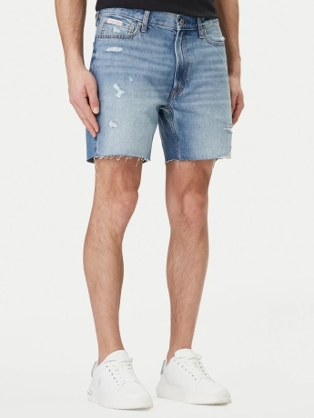 Calvin Klein shorts in denim uomo logo sul retro