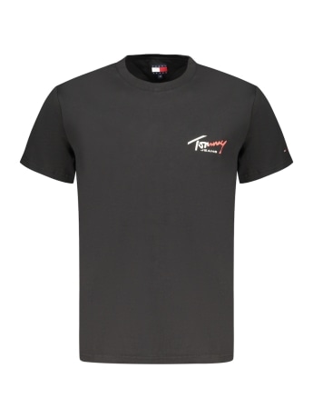 Tommy Jeans tshirt nera uomo maxi logo